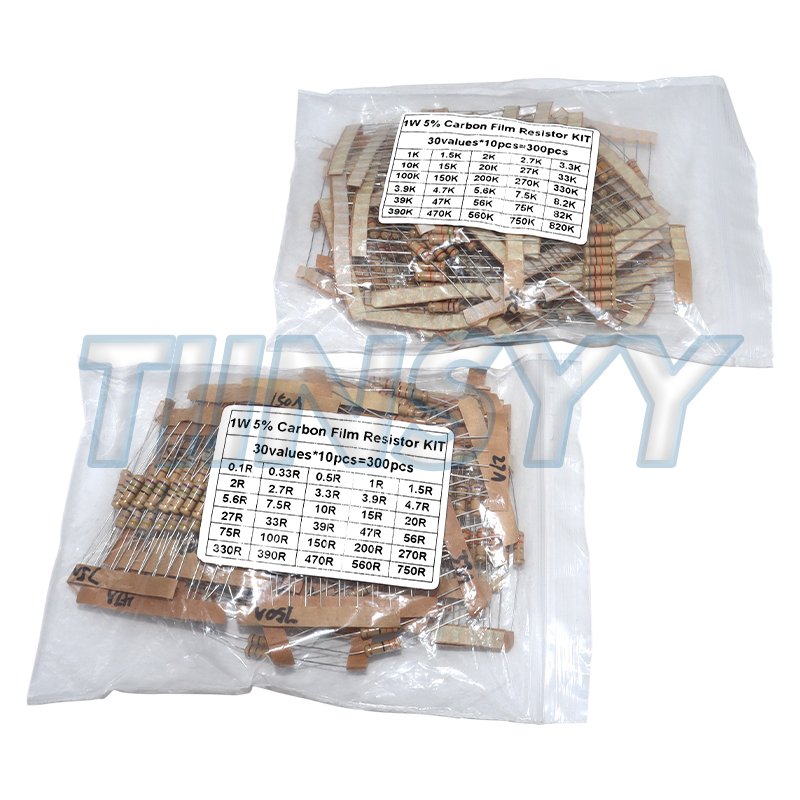 Diy Electronics Components Kit - مجموعة مقاومات 300 قطعة، 1 واط،