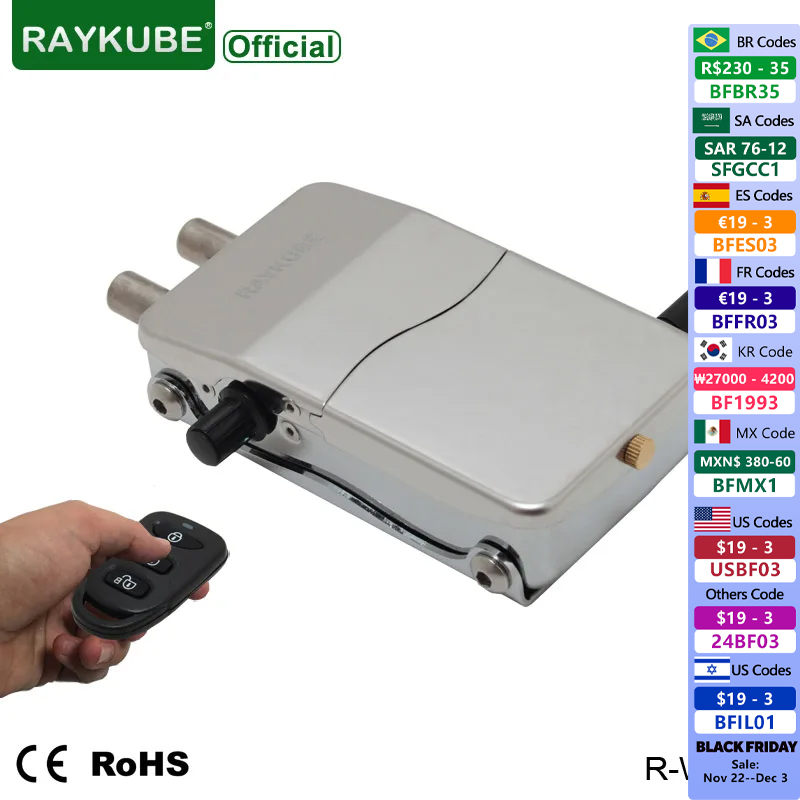 R/Diy Electronics - RAYKUBE قفل الباب الإلكتروني بدون مفتاح