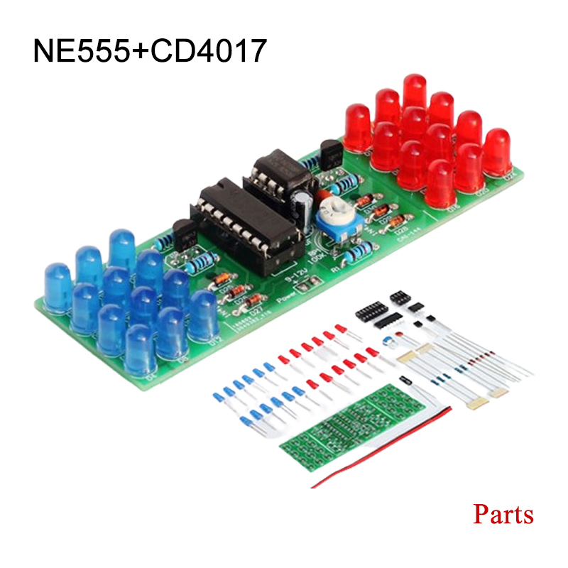 IC LED أحمر أزرق مزدوج اللون أ - مراجعة Diy Electronics Learning Kit وسعره