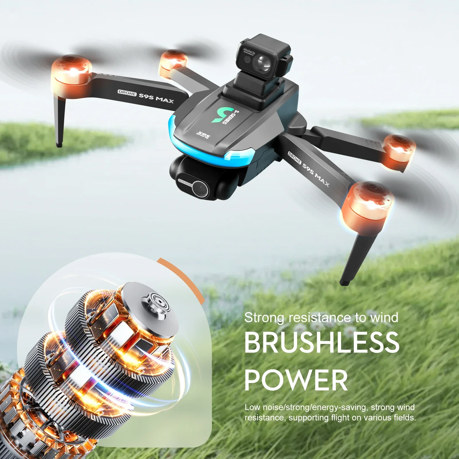 جديد S9S ماكس طائرة صغيرة بدون - مراجعة Diy Drone Electronics وسعره
