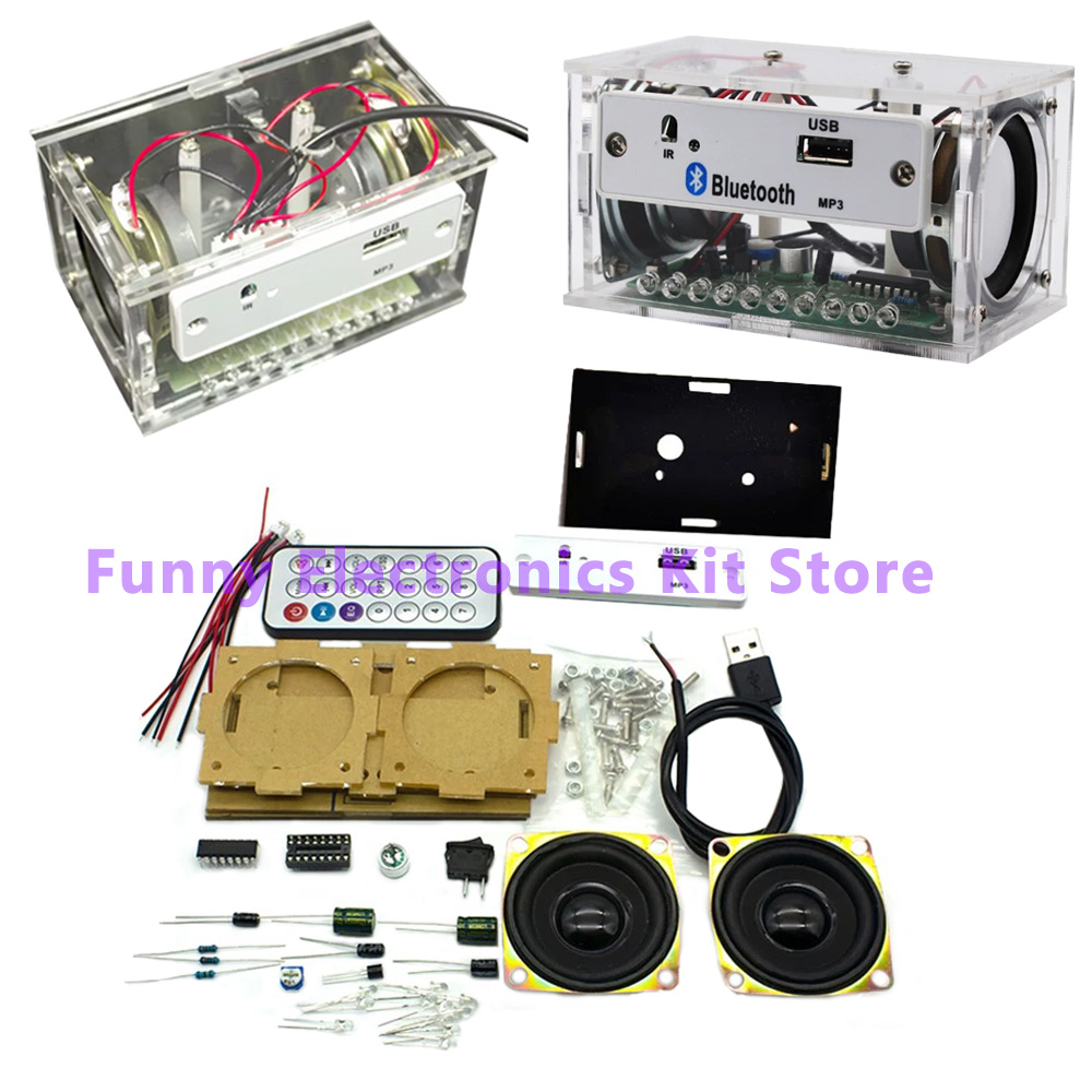 طقم مكبر صوت بلوتوث DIY أبيض ا - مراجعة Diy Electronics Learning Kit وسعره