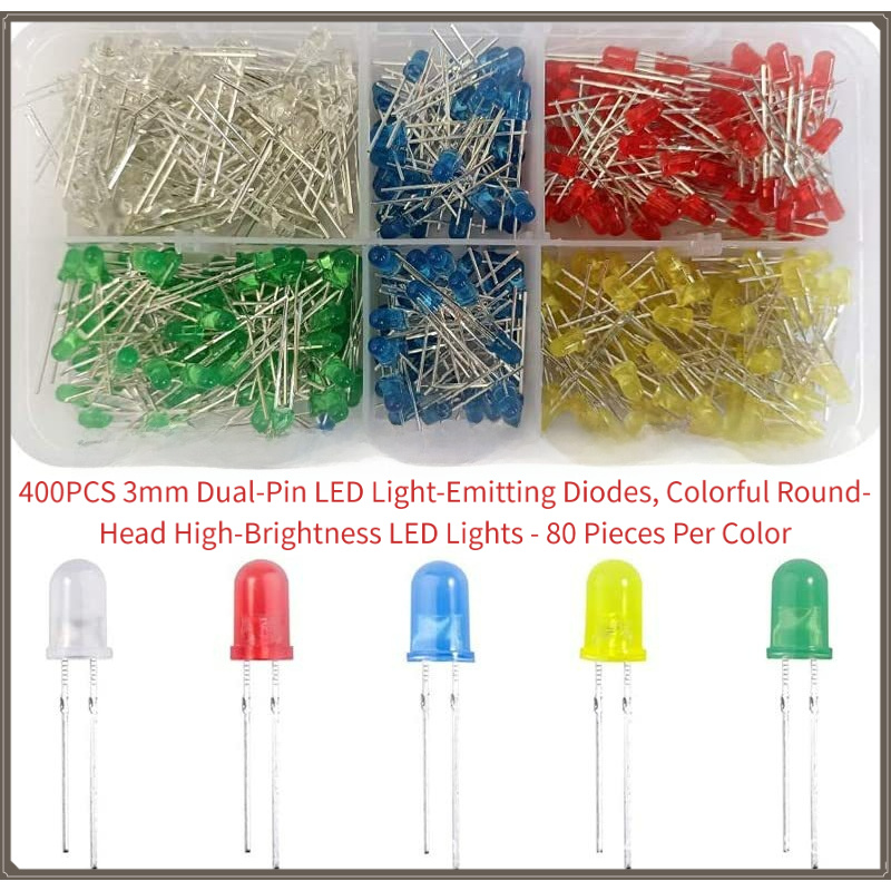400 قطعة من صمامات LED ثنائية  - مراجعة R/Diy Electronics وسعره