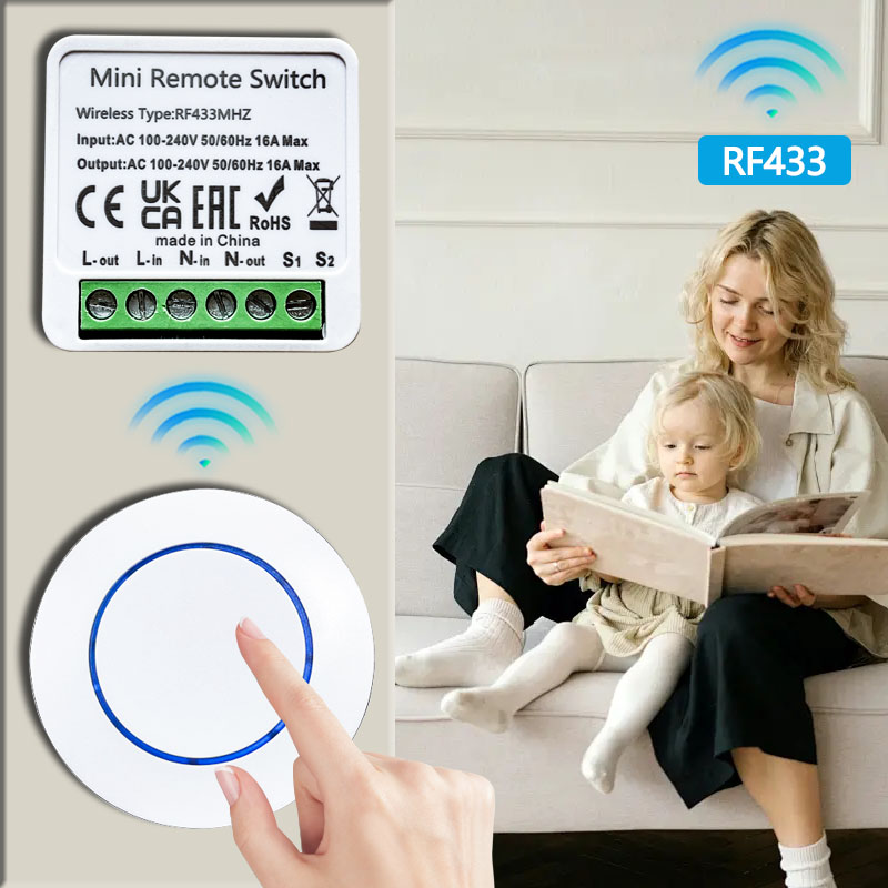 مفتاح إضاءة لاسلكي 433 هرتز مع - مراجعة Diy Electronics Button وسعره
