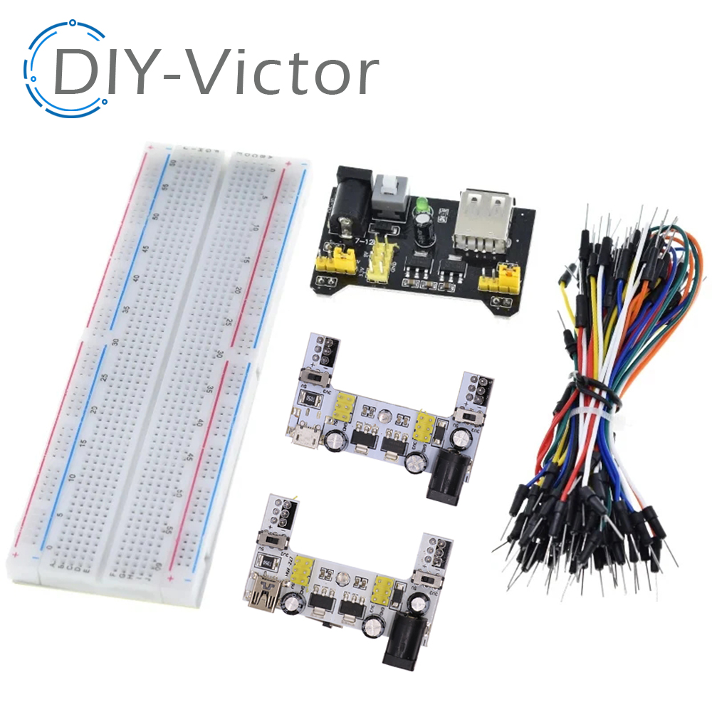 لوحة الخبز وحدة الطاقة لاردوين - مراجعة Breadboard Jumper Wire وسعره