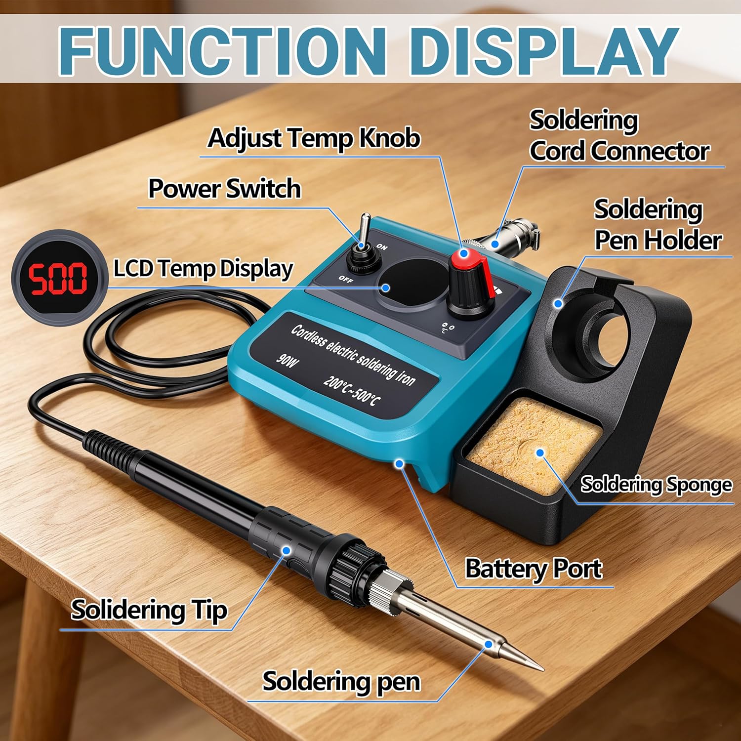 طقم لحام رقمي لاسلكي بقوة 90 و - مراجعة Useful Diy Electronics وسعره