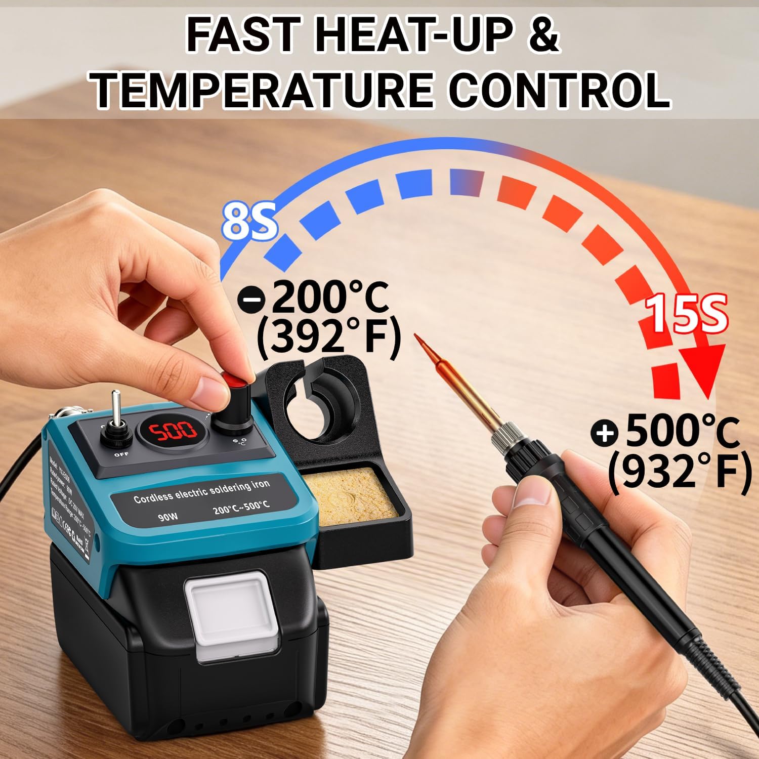 طقم لحام رقمي لاسلكي بقوة 90 و - مراجعة Useful Diy Electronics وسعره