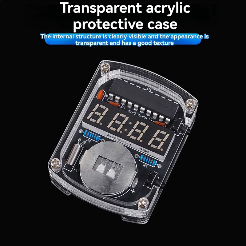 طقم ساعة إلكترونية LED للتركيب - مراجعة Diy Electronics Learning Kit وسعره