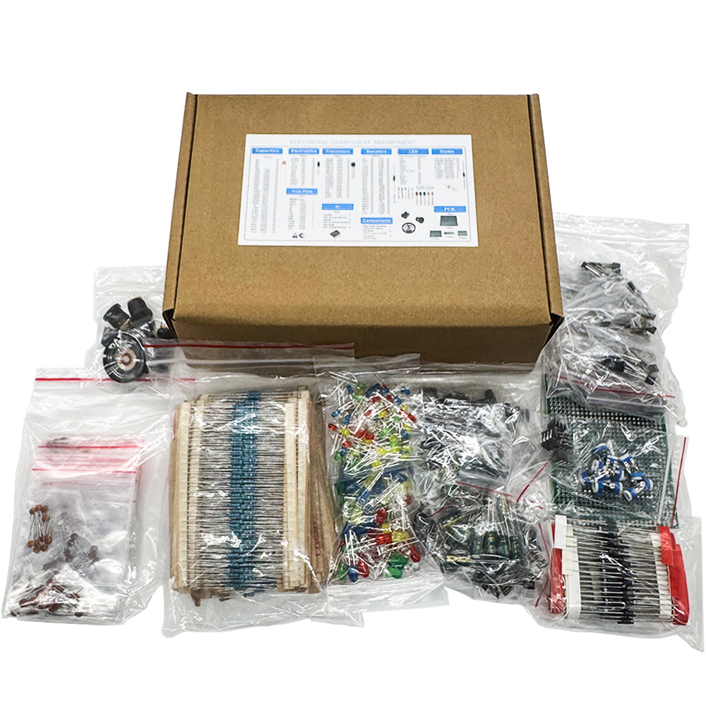 مجموعة مكونات إلكترونية 1900 ق - مراجعة Diy Electronics Components Kit وسعره
