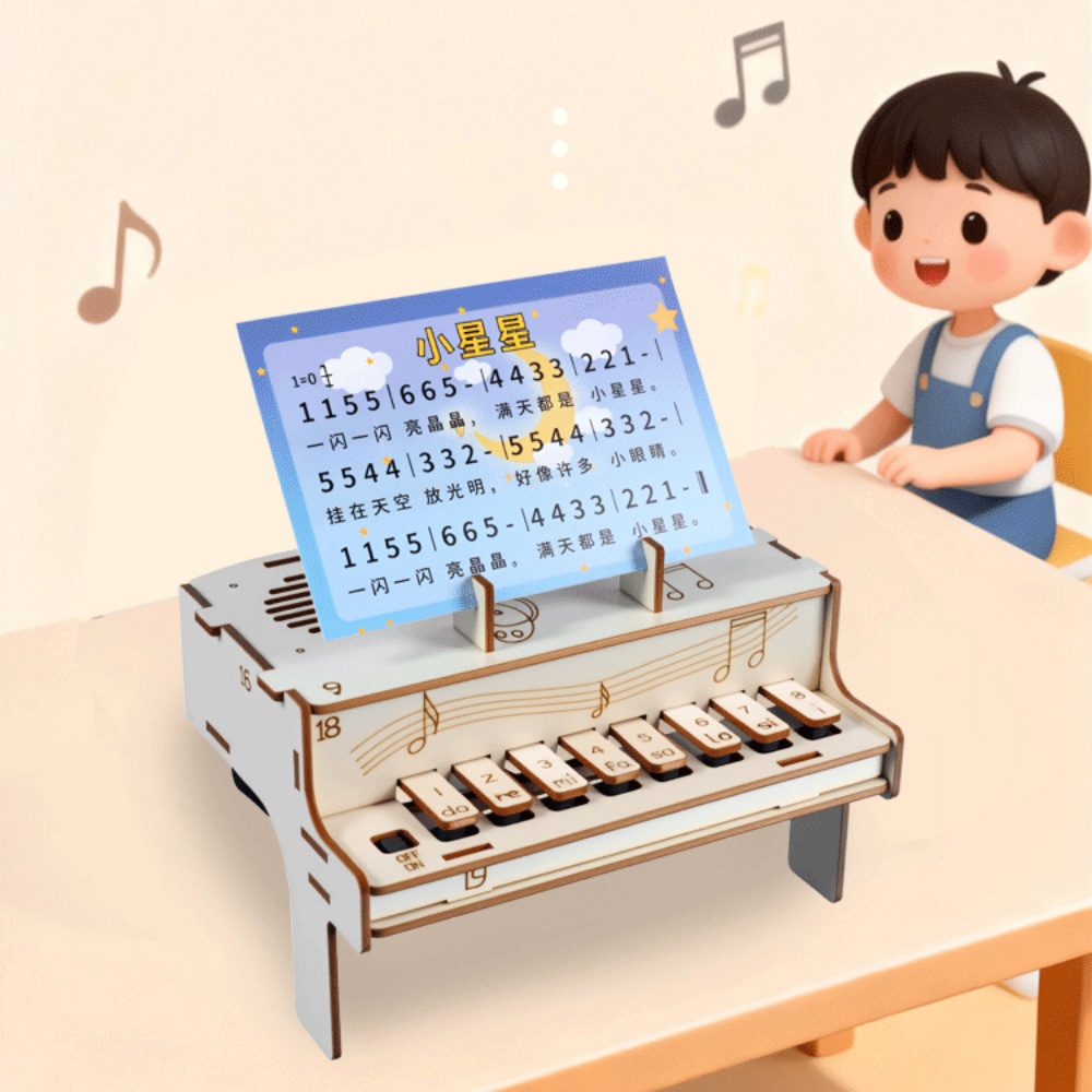نموذج بيانو إلكتروني خشبي للتج - مراجعة Diy Electronics Components Kit وسعره