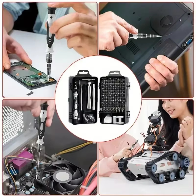 طقم مفكات دقيقة 115 في 1 مع رؤ - مراجعة Diy Electronics Components Kit وسعره