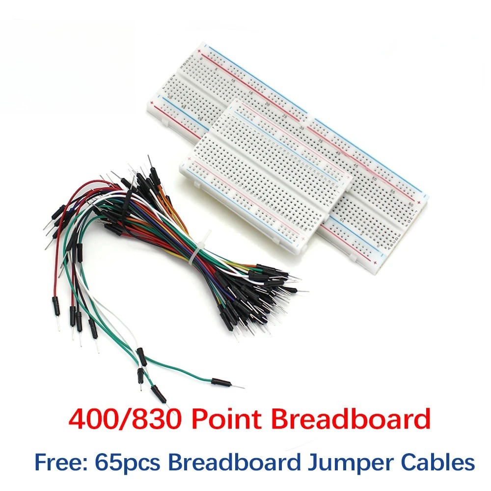 400 830 نقطة اللوح عدة مع كابل - مراجعة Diy Electronics Breadboard وسعره