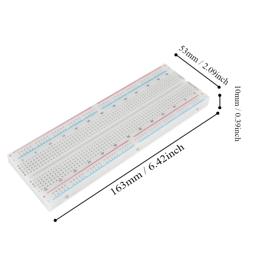 400 830 نقطة اللوح عدة مع كابل - مراجعة Diy Electronics Breadboard وسعره
